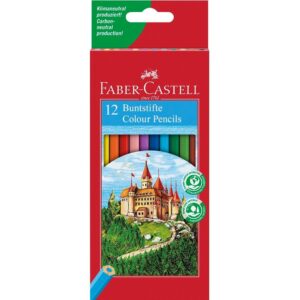 Faber-Castell 12 Renk Kuru Boya Kalemi – Tam Boy FSC
