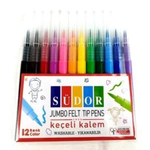 Südor Jumbo Keçeli Kalem – 12 Renk
