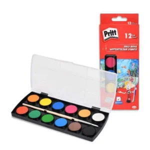 Pritt 12 Renk Küçük Tablet Sulu Boya – 23 mm